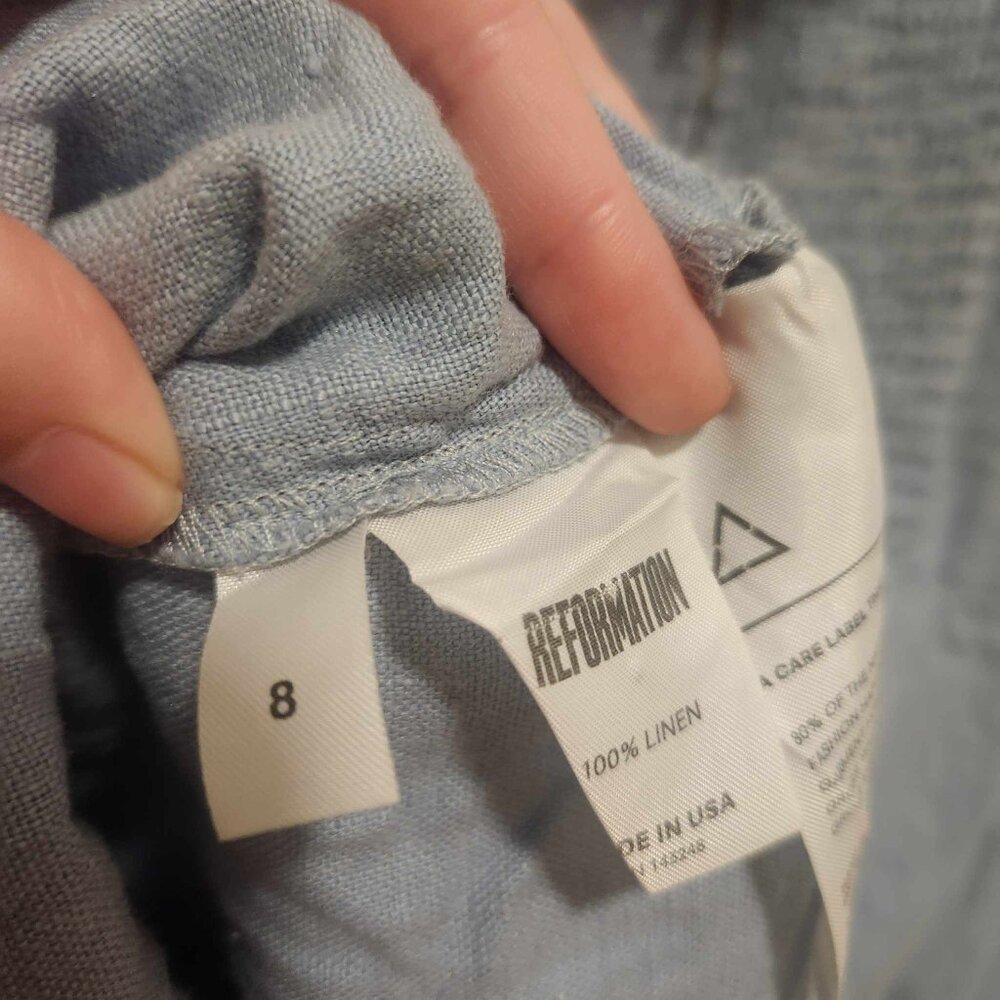 Reformation Chambray Dress Size 8 - Picture 3 of 5